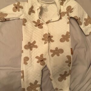Cozy Gingerbread Kids Footie Pajamas